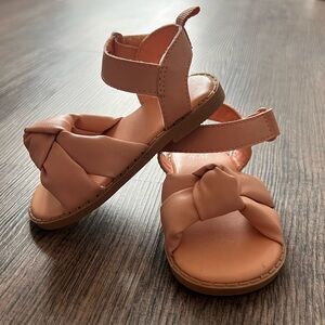 H&M Peach Knot Front Ankle-Strap Sandals for Kids